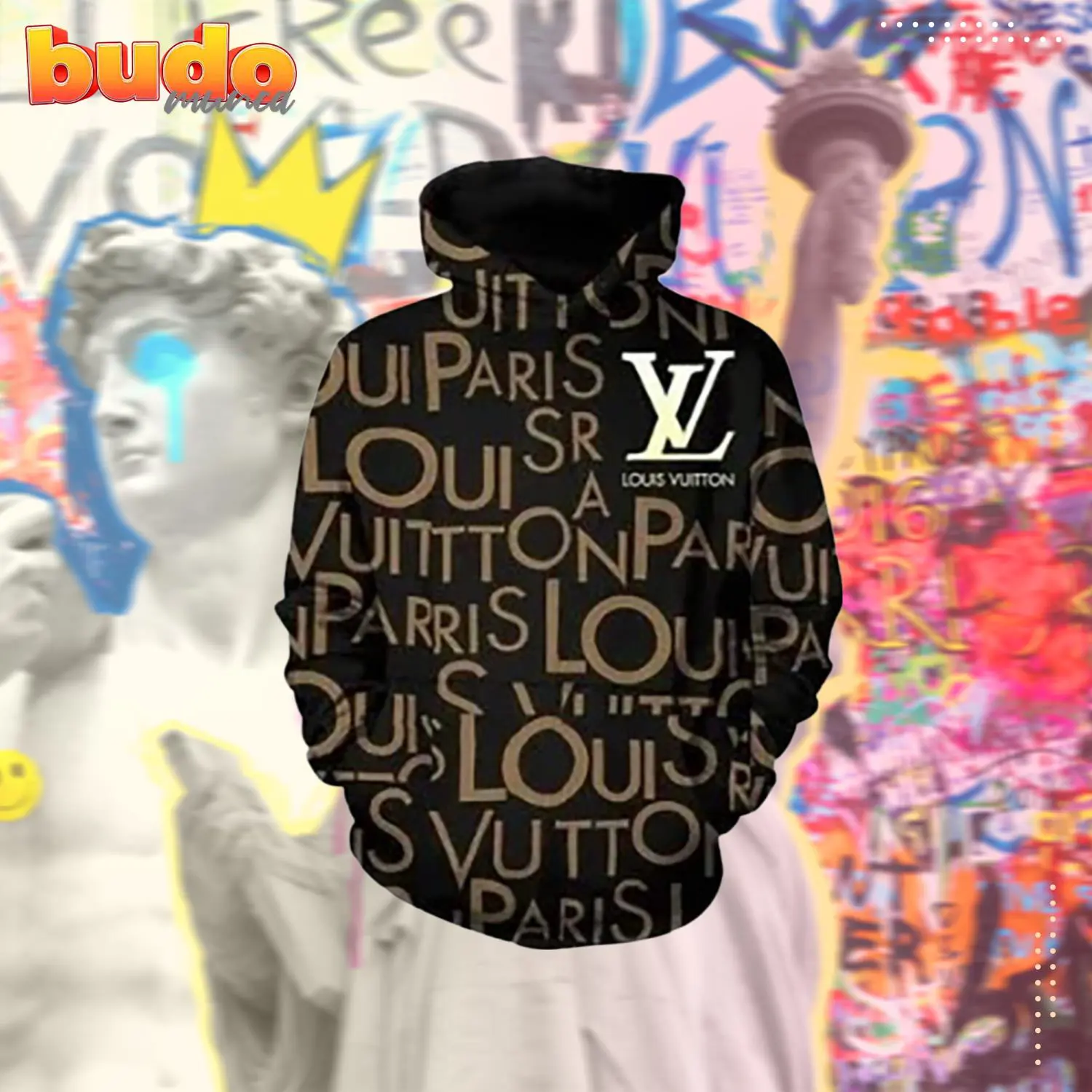 Louis vuitton brown luxury brand premium unisex hoodie for men women - hot new